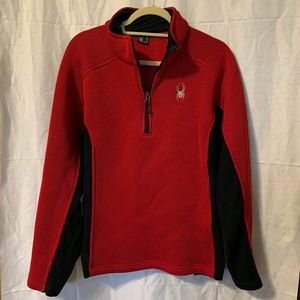 Spyder Men's Red Half Zip Sweatshirt XL